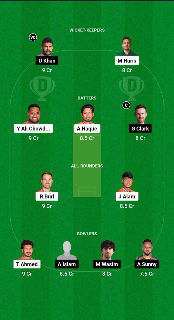 DBR vs CHK Dream11 Prediction Fantasy Cricket Tips Dream11 Team Bangladesh T20 Premier League 2024-25 