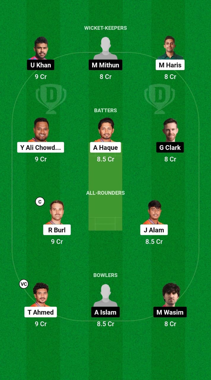 DBR vs CHK Dream11 Prediction Fantasy Cricket Tips Dream11 Team Bangladesh T20 Premier League 2024-25 