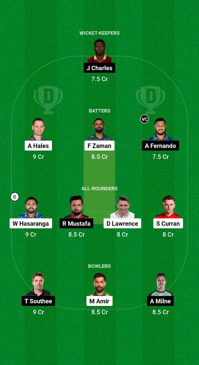 DV vs SWR Dream11 Prediction Fantasy Cricket Tips Dream11 Team ILT20 League 2025 