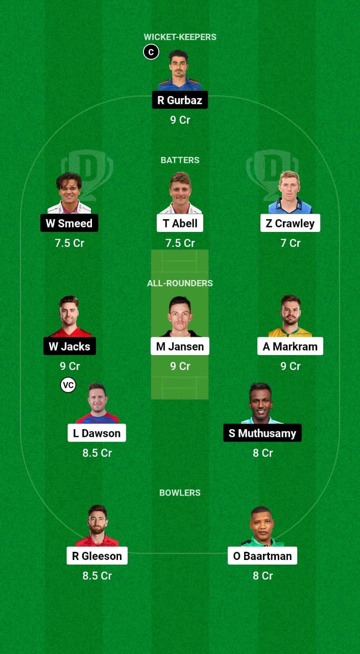 SEC vs PC Dream11 Prediction Fantasy Cricket Tips Dream11 Team SA20 League 2025 