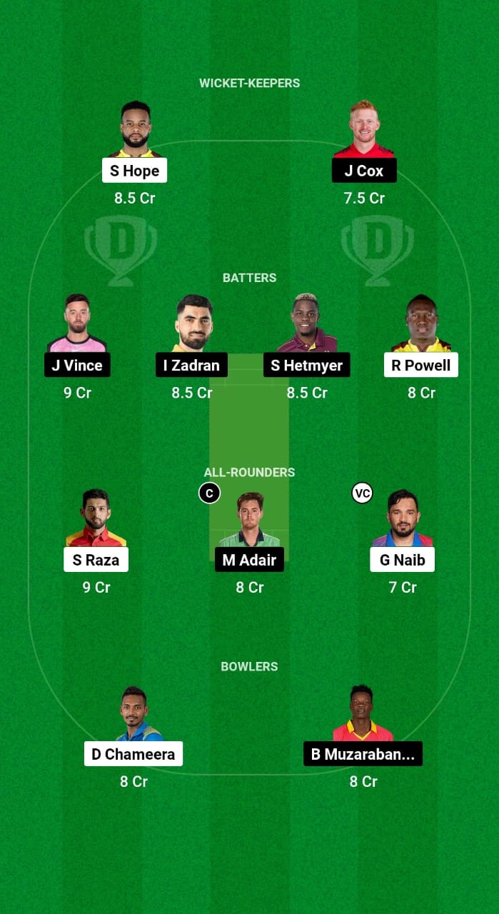 DC vs GG Dream11 Prediction Fantasy Cricket Tips Dream11 Team ILT20 League 2025 