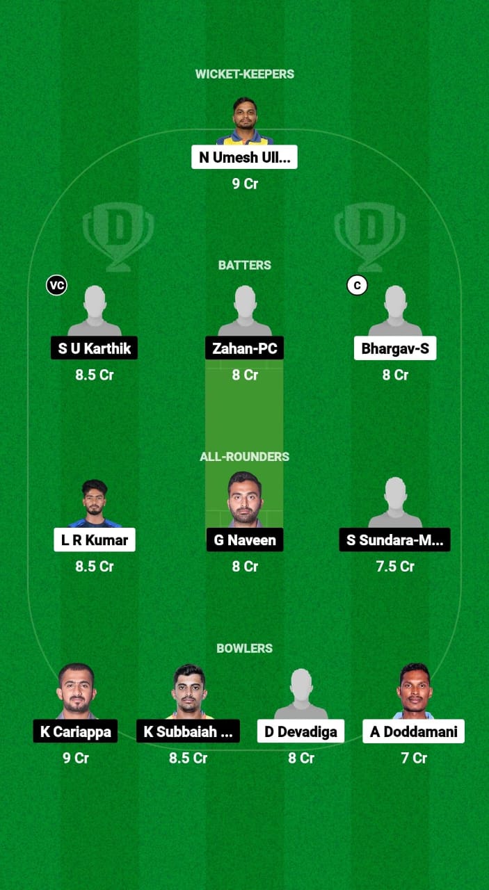 ML vs KRH Dream11 Prediction Fantasy Cricket Tips Dream11 Team Karnataka Coastal Big Bash League T20 2025 