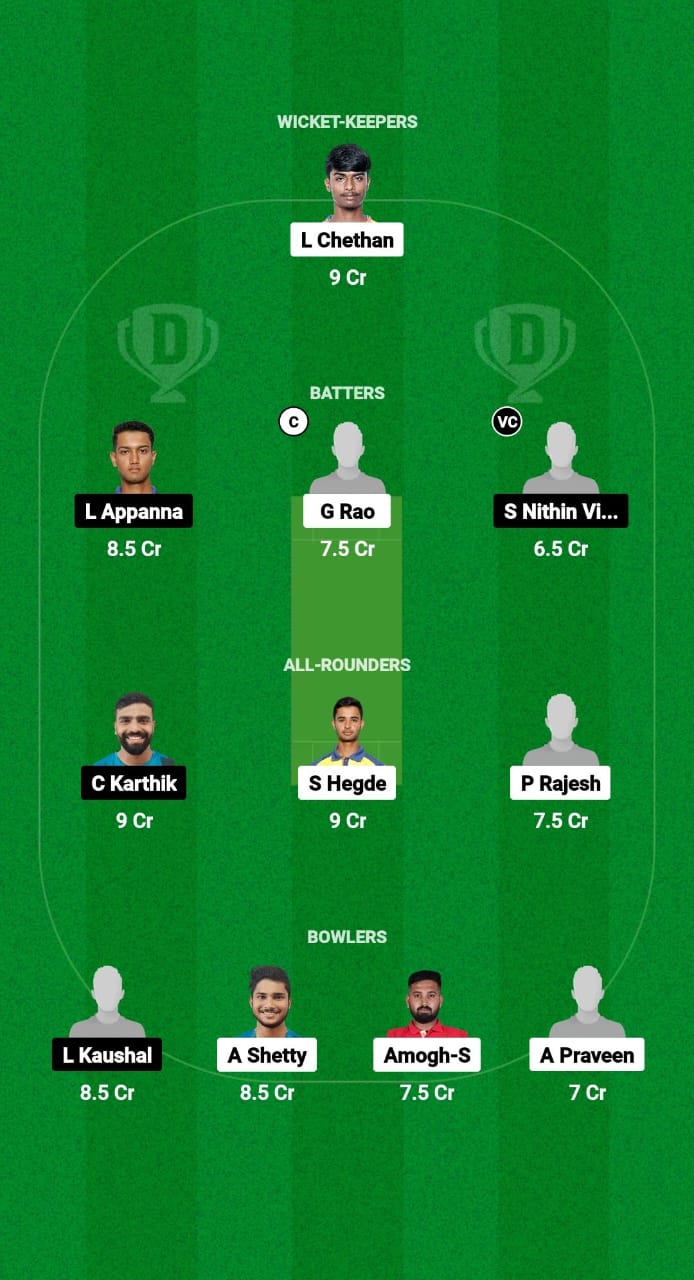 KT vs TBH Dream11 Prediction Fantasy Cricket Tips Dream11 Team Karnataka Coastal Big Bash League T20 2025 