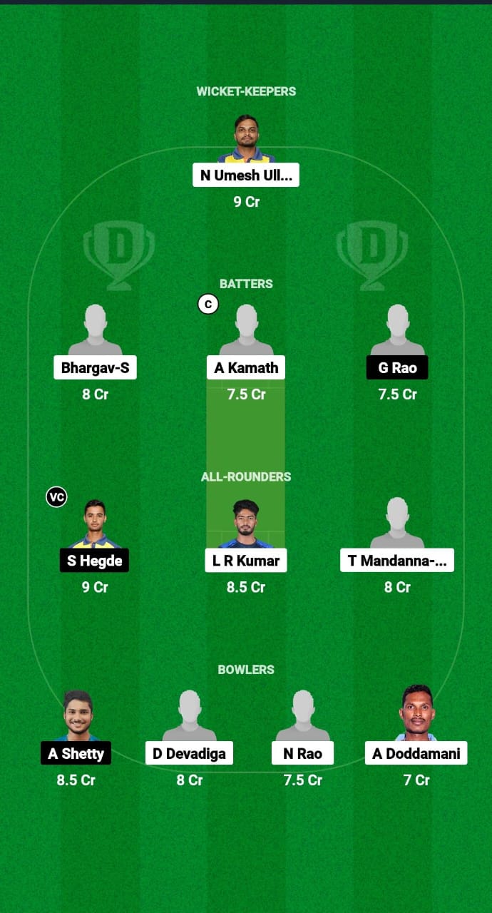 ML vs KT Dream11 Prediction Fantasy Cricket Tips Dream11 Team Karnataka Coastal Big Bash League T20 2025 