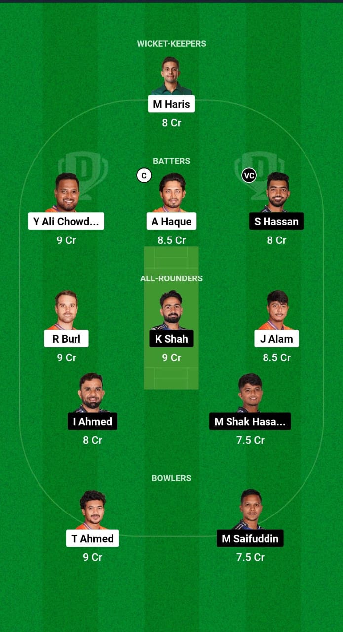 DBR vs RAN Dream11 Prediction Fantasy Cricket Tips Dream11 Team Bangladesh T20 Premier League 2024-25 