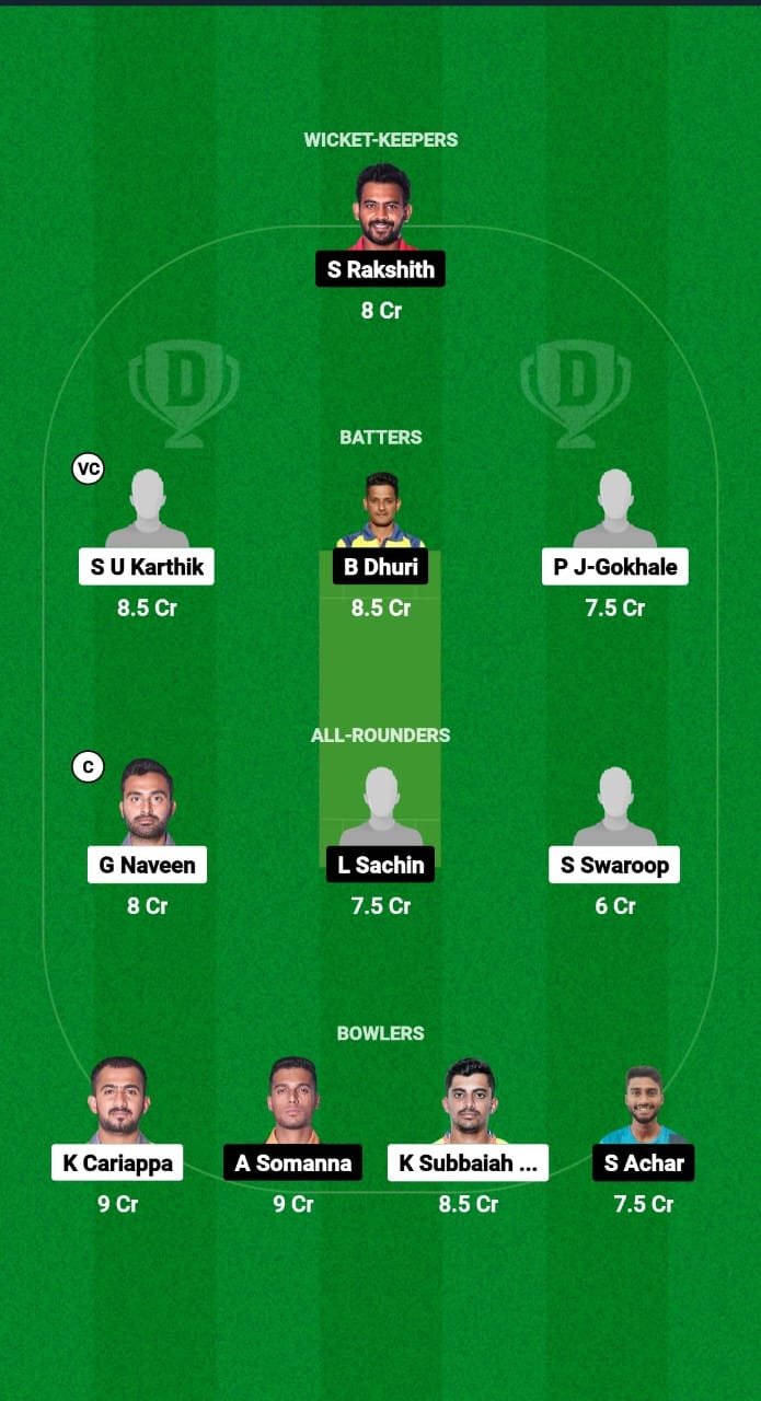 KRH vs MTM Dream11 Prediction Fantasy Cricket Tips Dream11 Team Karnataka Coastal Big Bash League T20 2025 