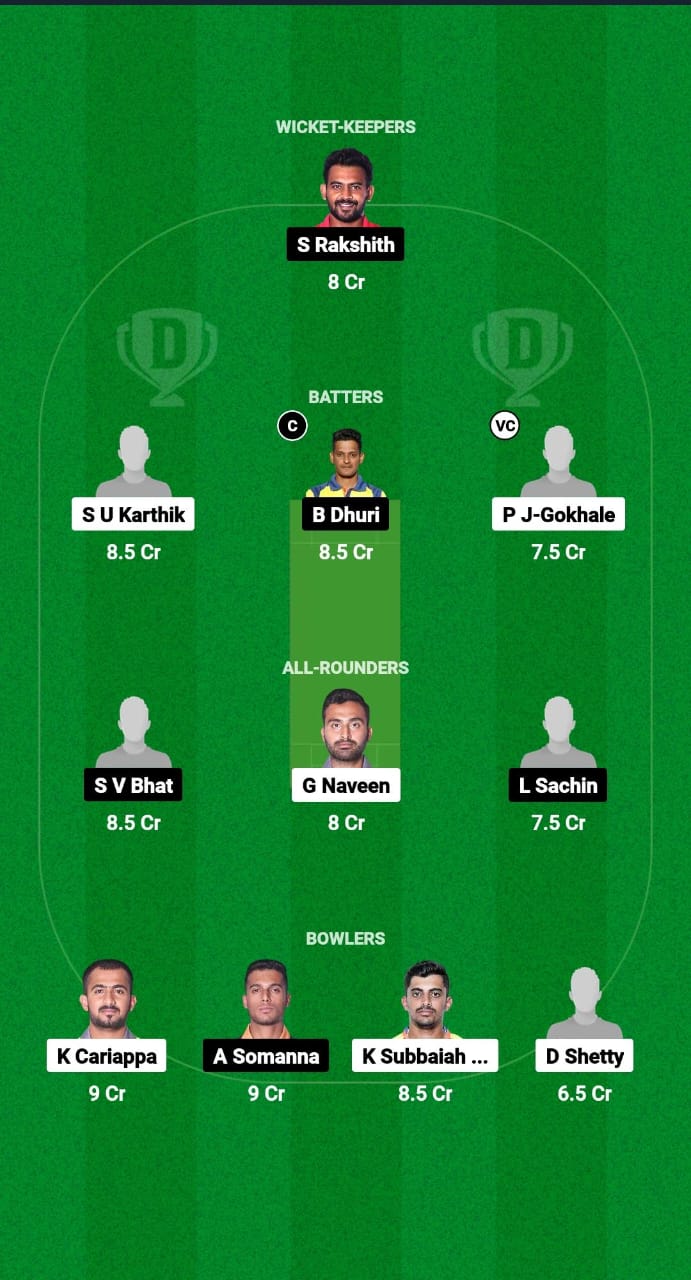 KRH vs MTM Dream11 Prediction Fantasy Cricket Tips Dream11 Team Karnataka Coastal Big Bash League T20 2025 