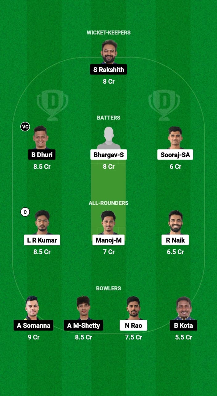 ML vs MTM Dream11 Prediction Fantasy Cricket Tips Dream11 Team Karnataka Coastal Big Bash League T20 2025 