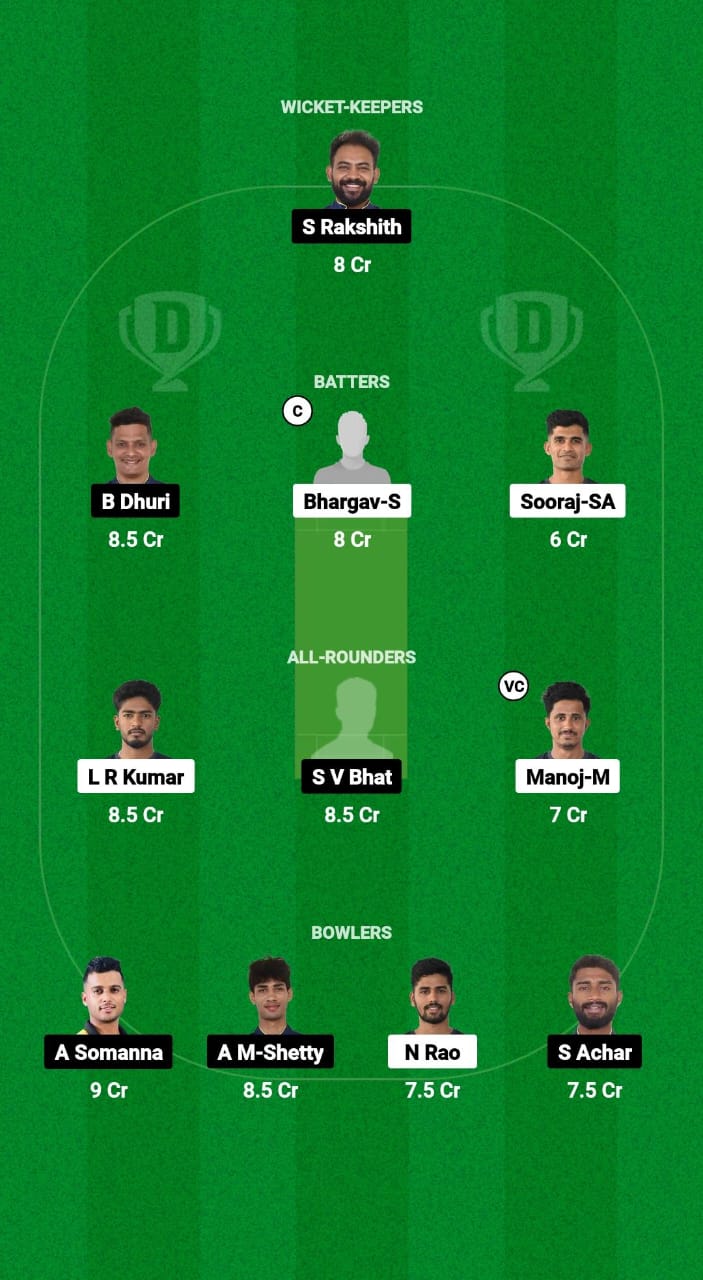 ML vs MTM Dream11 Prediction Fantasy Cricket Tips Dream11 Team Karnataka Coastal Big Bash League T20 2025 