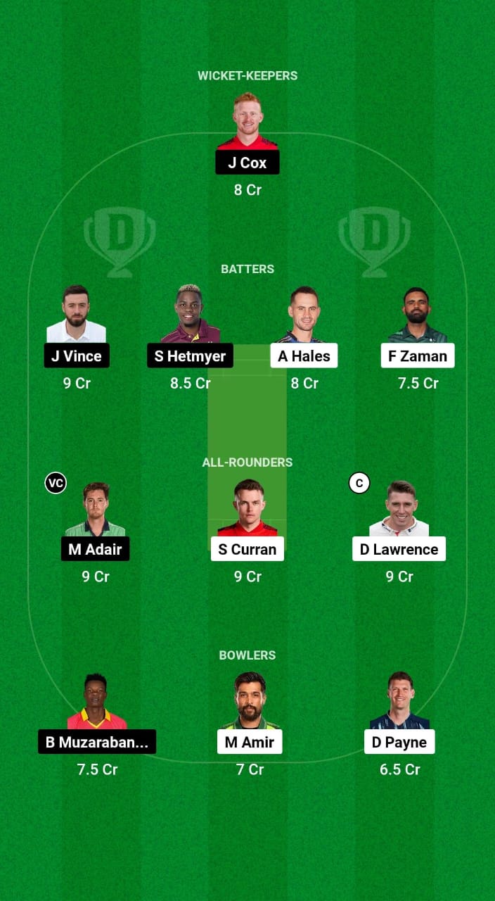 DV vs GG Dream11 Prediction Fantasy Cricket Tips Dream11 Team ILT20 League 2025 