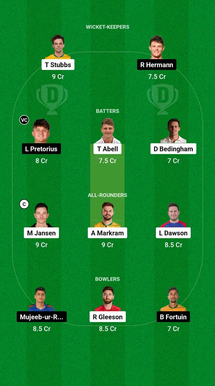 Sec vs prima11 prediction of fantasy crackket tips for DREAM11 Team Sa20 League 2025 