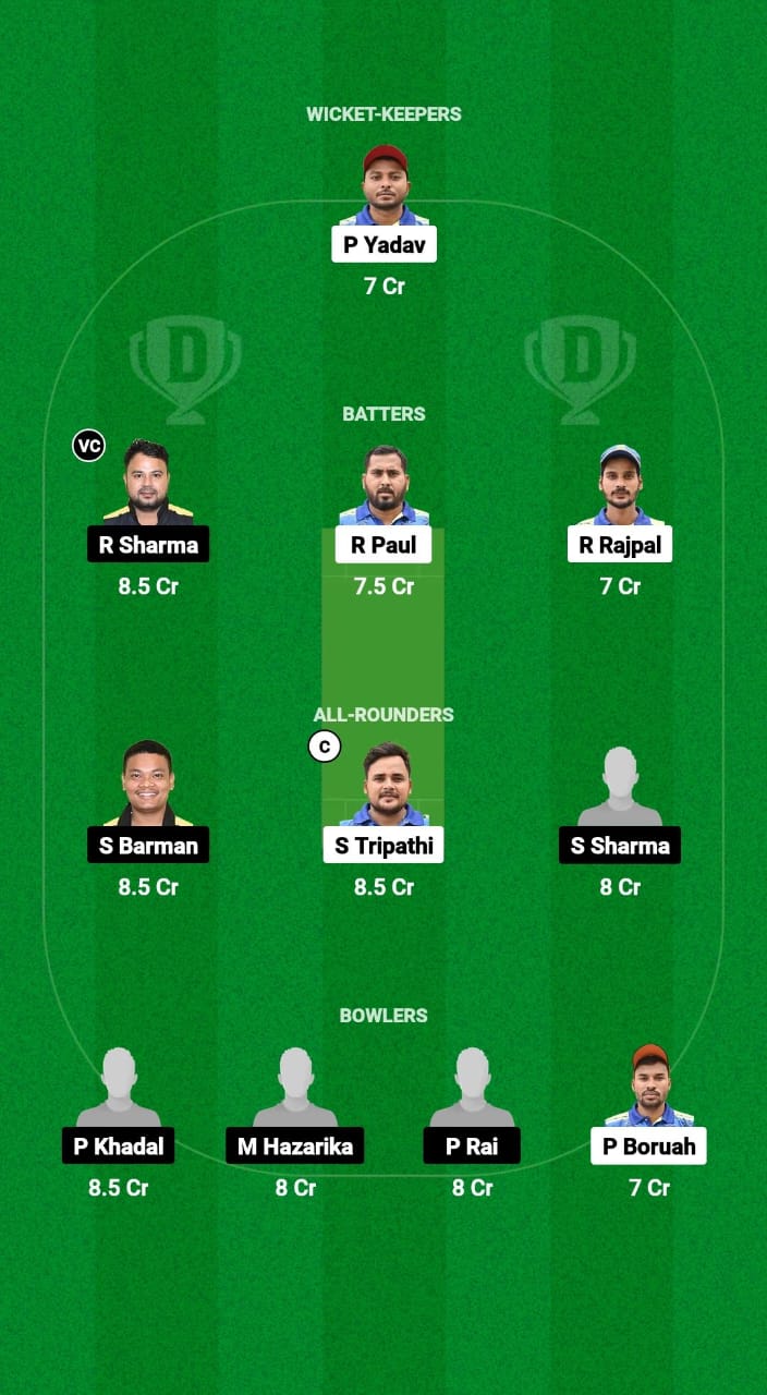 BTC vs CCC Dream11 Prediction Fantasy Cricket Tips Dream11 Team Guwahati Premier League T20 2025 