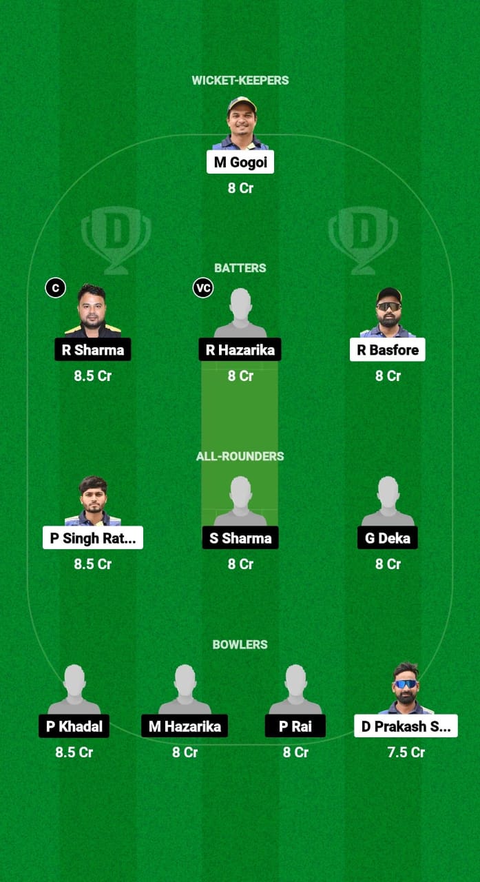 BDM vs CCC Dream11 Prediction Fantasy Cricket Tips Dream11 Team Guwahati Premier League T20 2025 