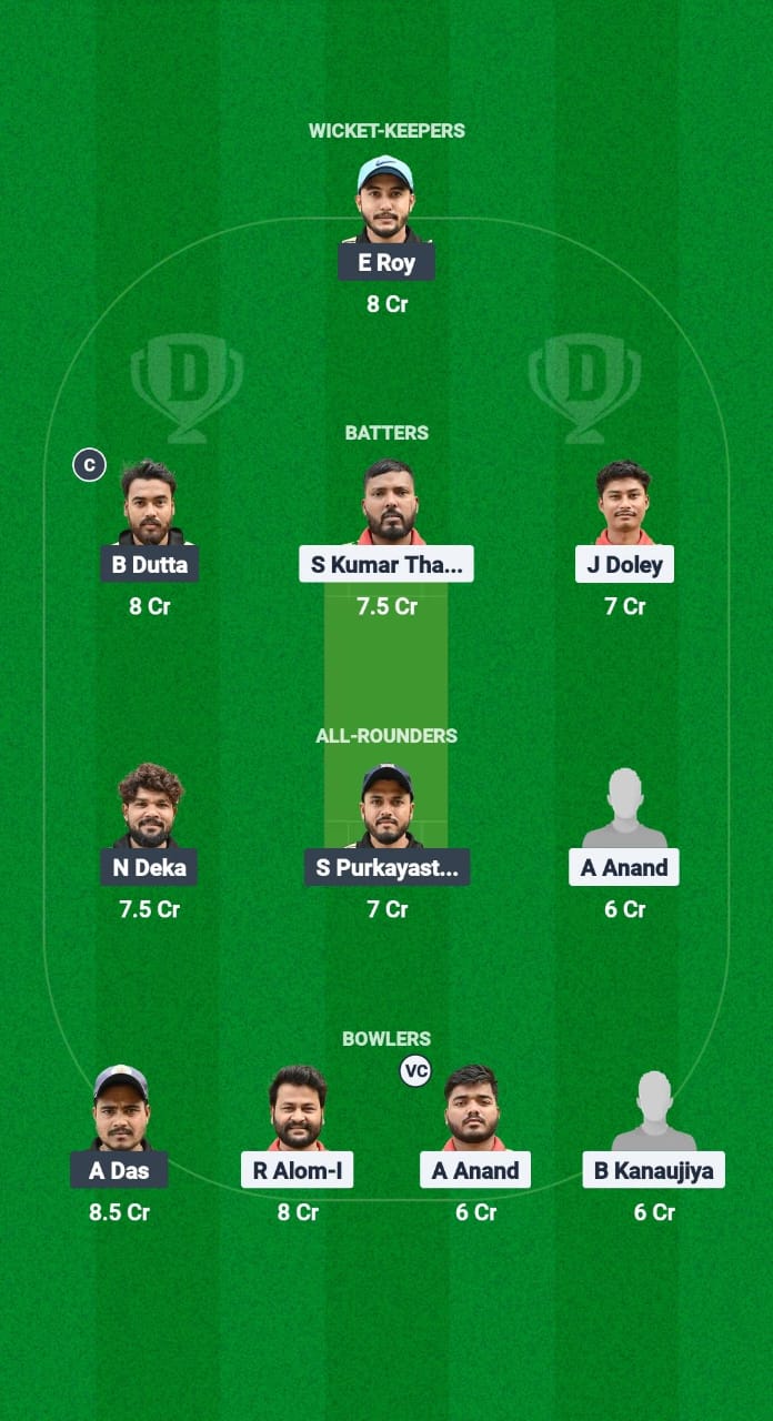 SGC vs BCC Dream11 Prediction Fantasy Cricket Tips Dream11 Team Guwahati Premier League T20 2025 