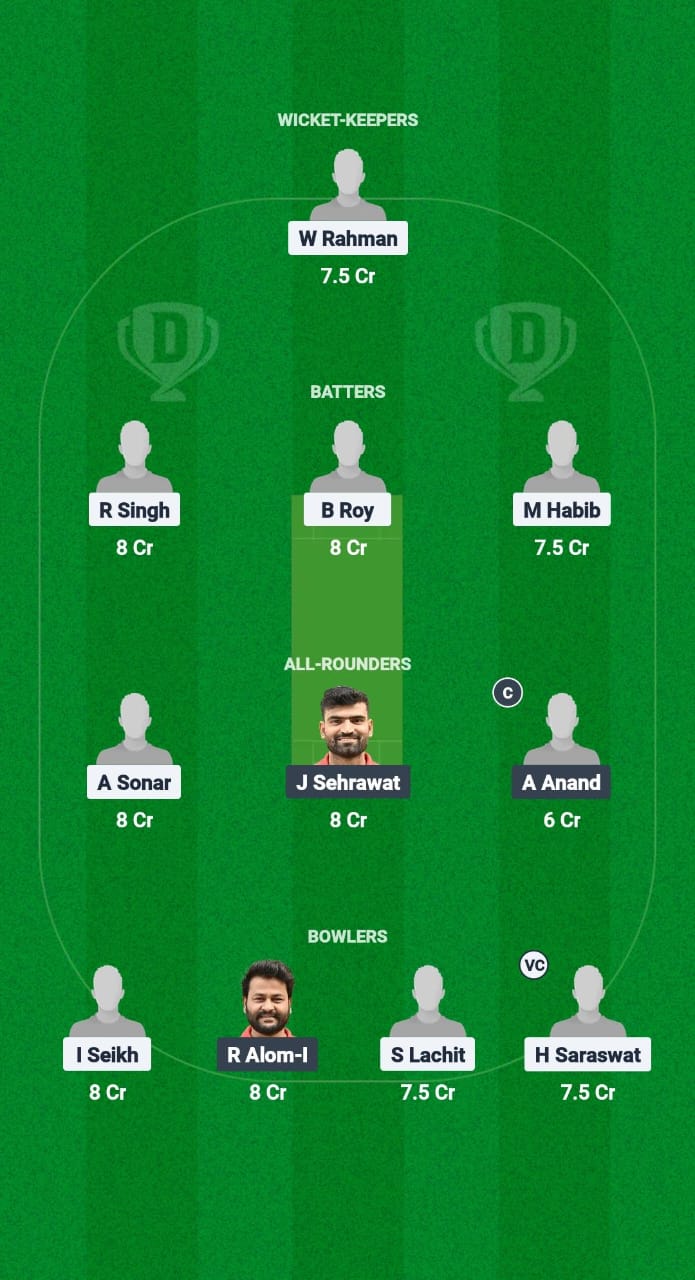 NSC vs SGC Dream11 Prediction Fantasy Cricket Tips Dream11 Team Guwahati Premier League T20 2025 