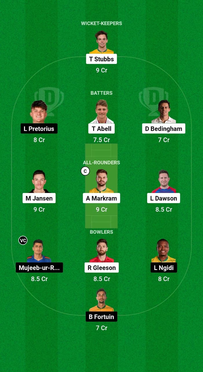 PR vs SEC Dream11 Prediction Fantasy Cricket Tips Dream11 Team SA20 League 2025 