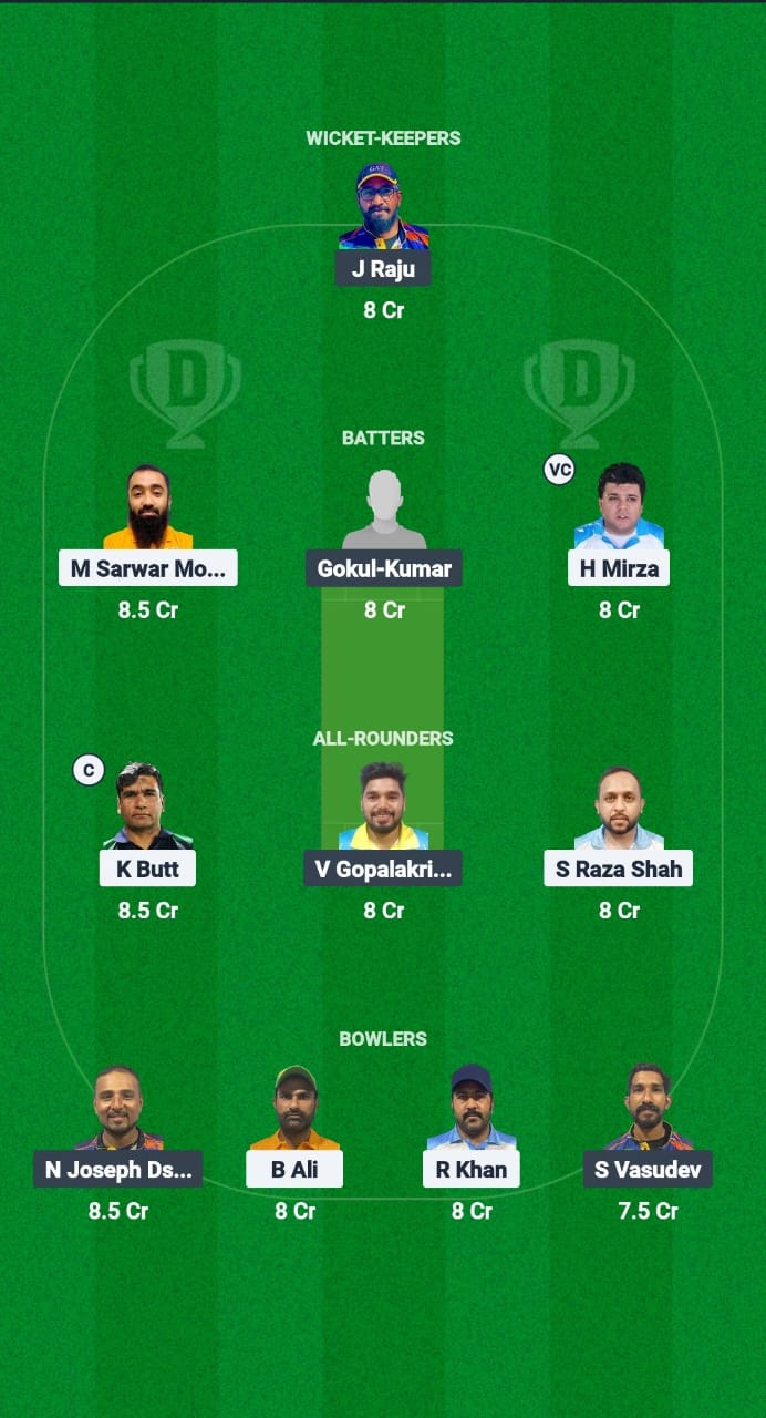 KWM vs GAT Dream11 Prediction Fantasy Cricket Tips Dream11 Team Kuwait Challengers League A T20 2025 