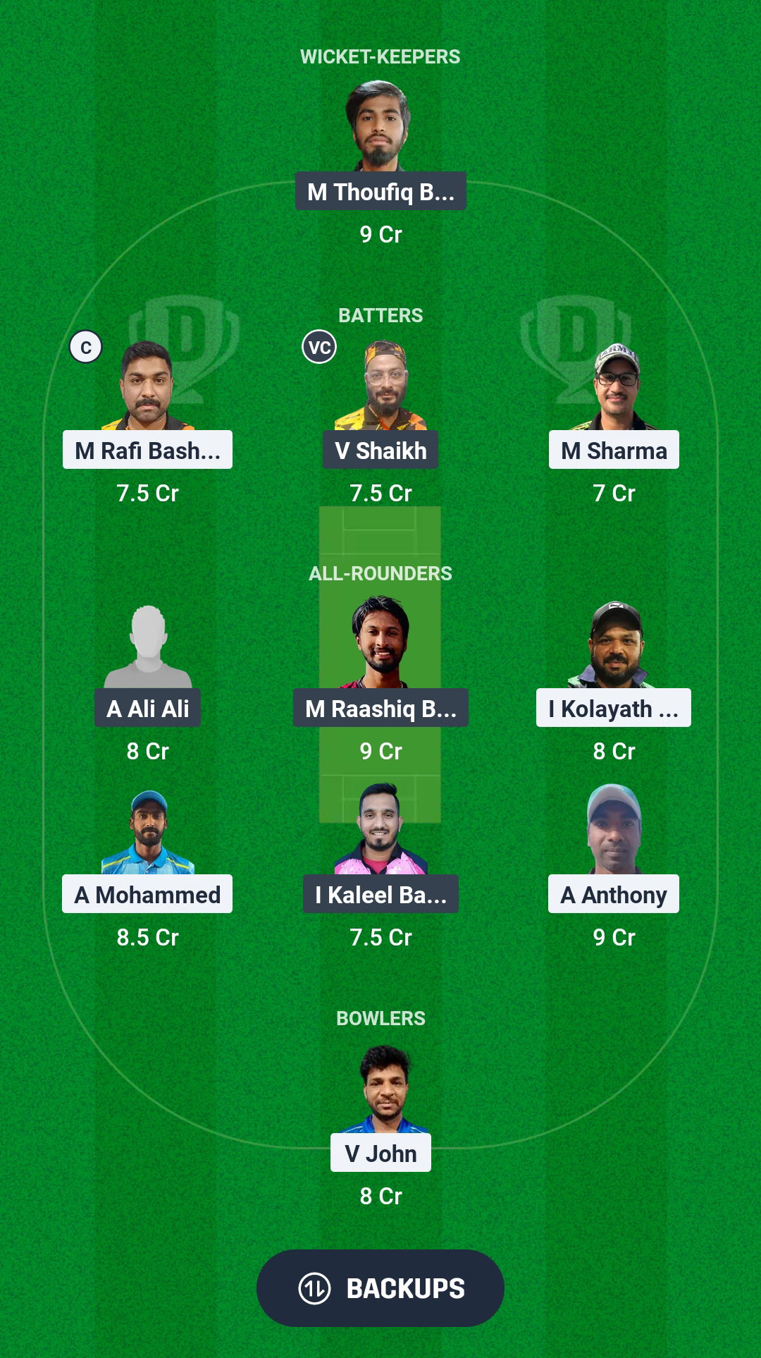 CHK vs SAS Dream11 Prediction Fantasy Cricket Tips Dream11 Team Kuwait Challengers League B T20 2024-25 