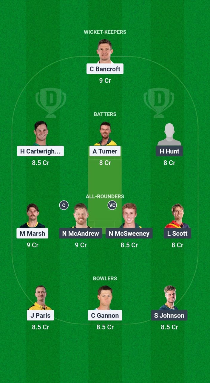 WAU vs SAU Dream11 Prediction Fantasy Cricket Tips Dream11 Team Australian Domestic Test 2025 