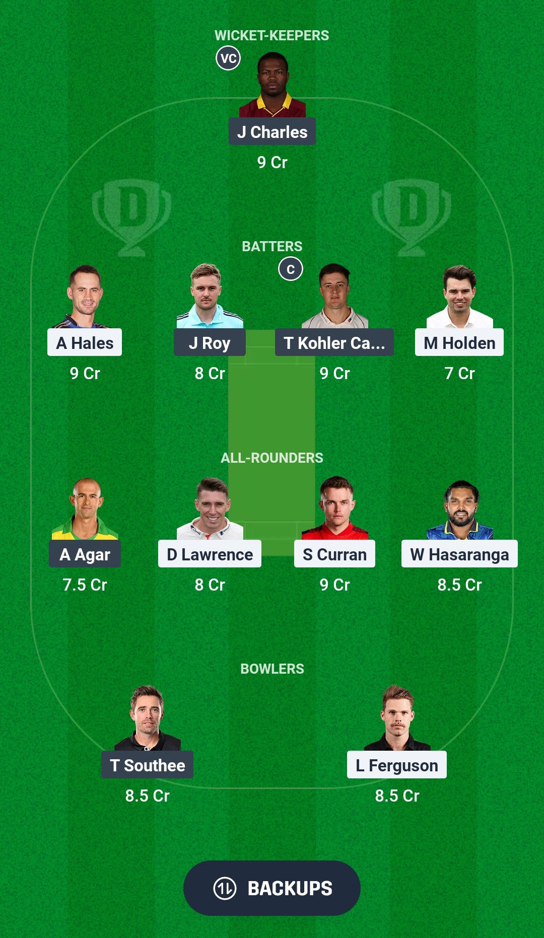 DV vs swr dream11 Fadiness 