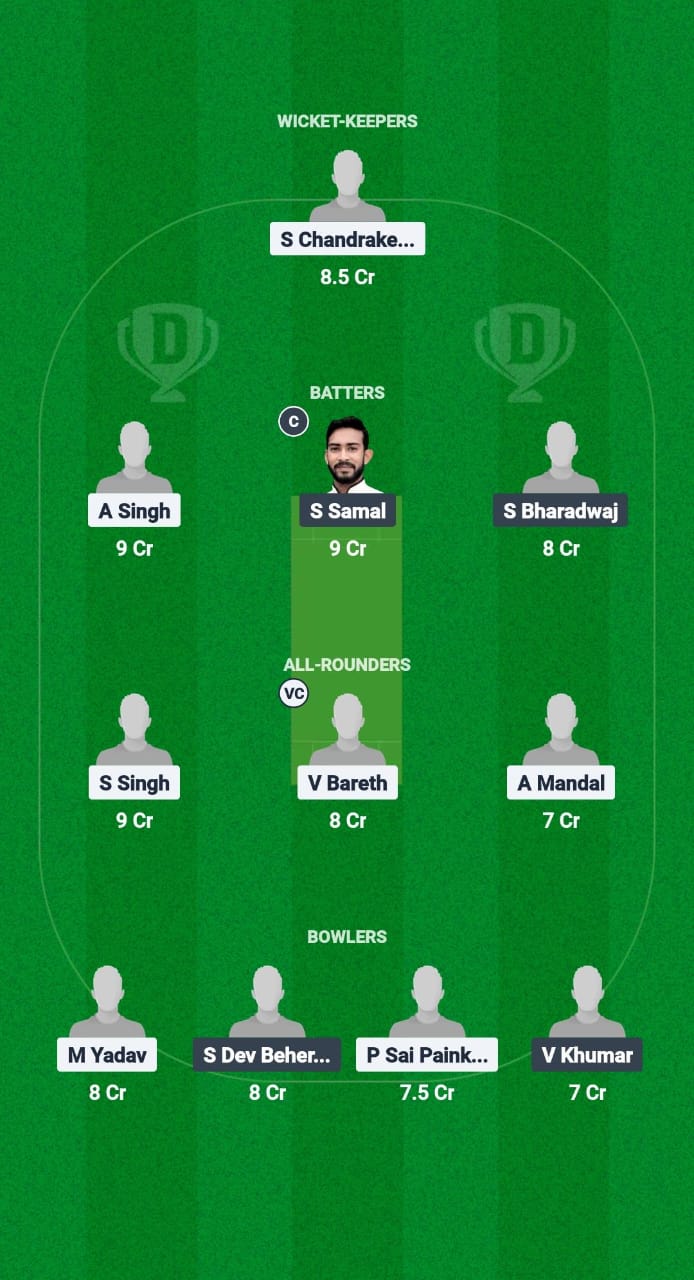 CHA vs ODS Dream11 Prediction Fantasy Cricket Tips Dream11 Team Chhattisgarh T20 Rani Suryamukhi Devi Tournament 2025 