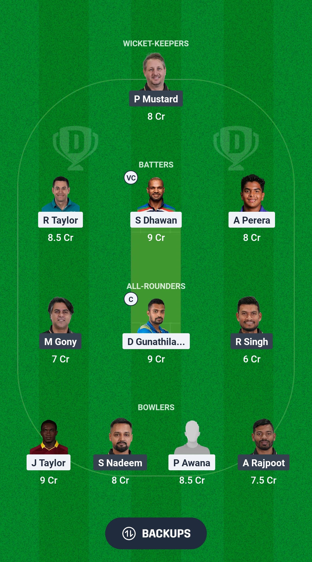 DLR vs RK Dream11 Prediction Fantasy Cricket Tips Dream11 Team Legends 90 - T20 2025 