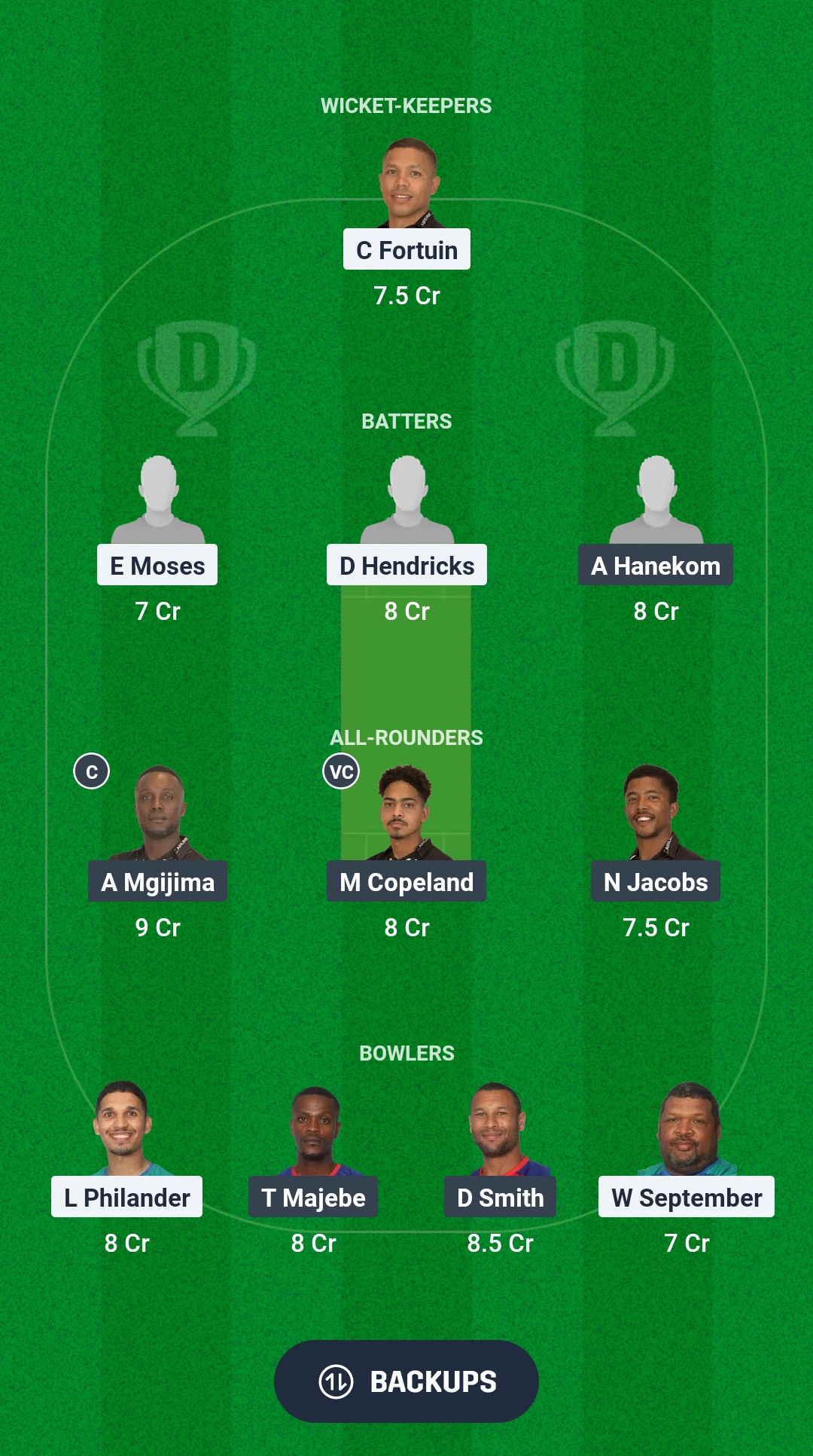 PRC vs VDS Dream11 Prediction Fantasy Cricket Tips Dream11 Team South Africa T20 Boland League 2025 