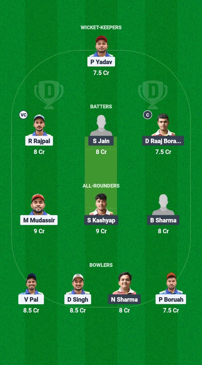 BTC vs GTC Dream11 Prediction Fantasy Cricket Tips Dream11 Team Guwahati Premier League T20 2025 