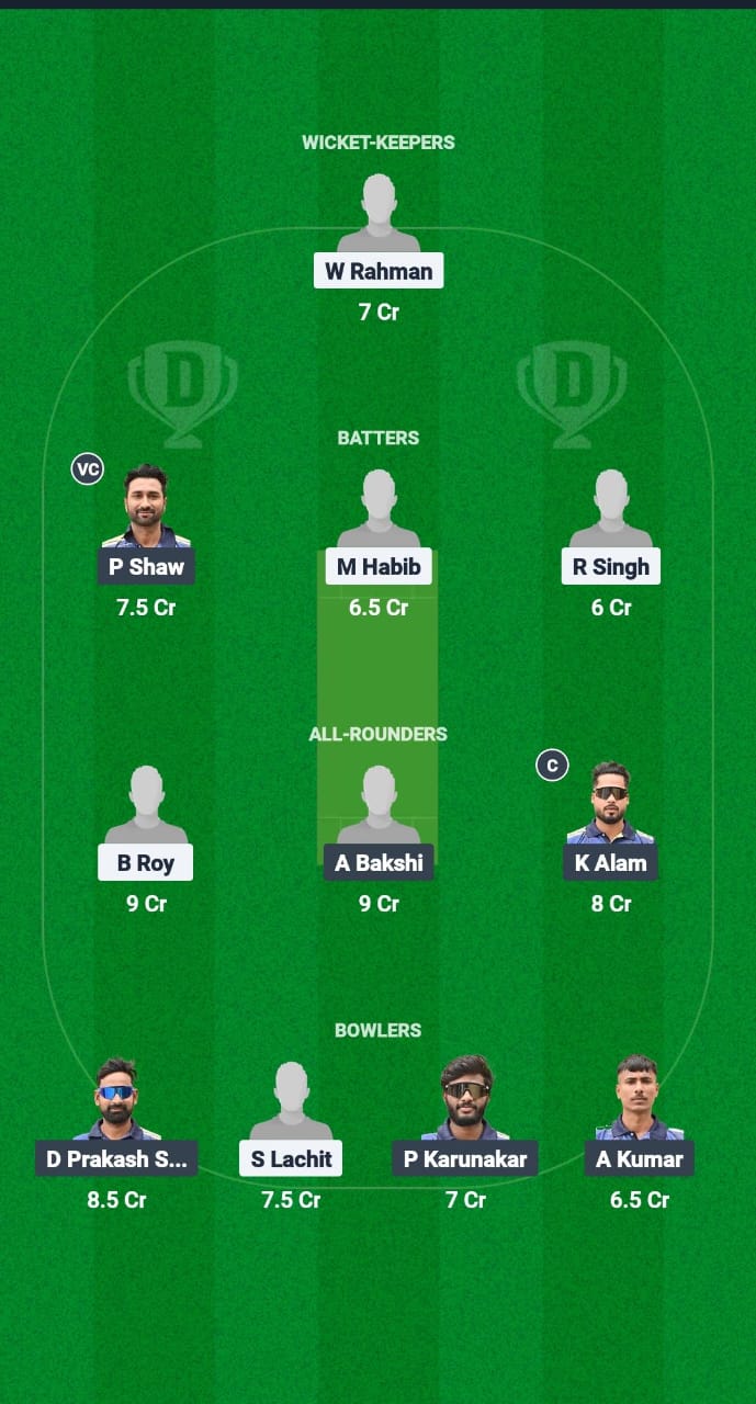 NSC vs BDM Dream11 Prediction Fantasy Cricket Tips Dream11 Team Guwahati Premier League T20 2025 