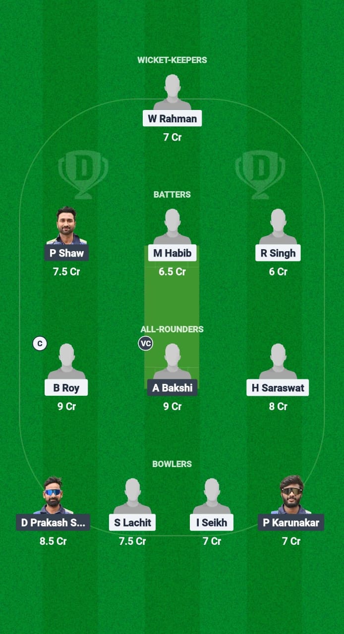 NSC vs BDM Dream11 Prediction Fantasy Cricket Tips Dream11 Team Guwahati Premier League T20 2025 