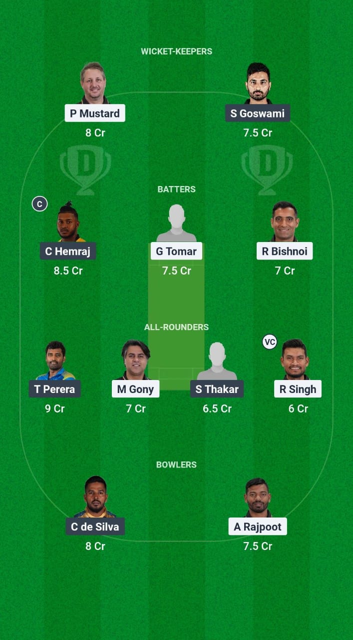 RK vs GJS Dream11 Prediction Fantasy Cricket Tips Dream11 Team Legends 90 - T20 2025 