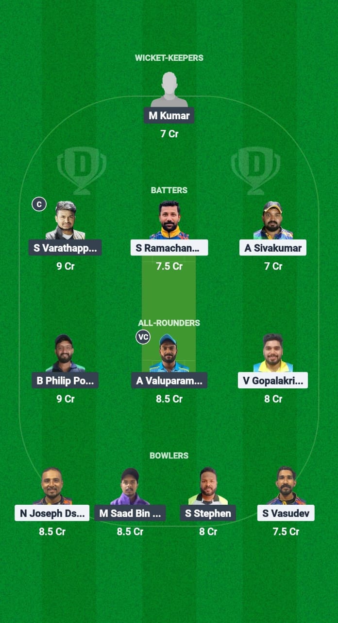 GAT vs KRM Dream11 Prediction Fantasy Cricket Tips Dream11 Team KCC Challengers League A T20 2025 