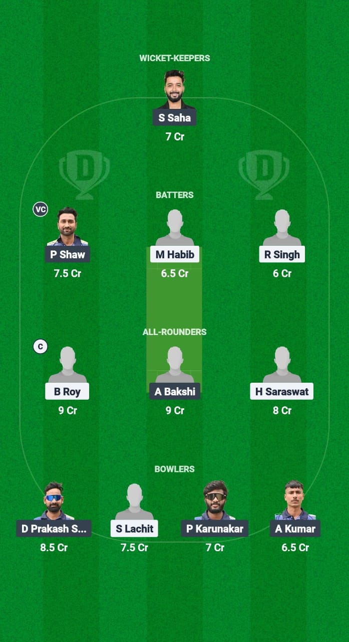 NSC vs BDM Dream11 Prediction Fantasy Cricket Tips Dream11 Team Guwahati Premier League T20 2025 