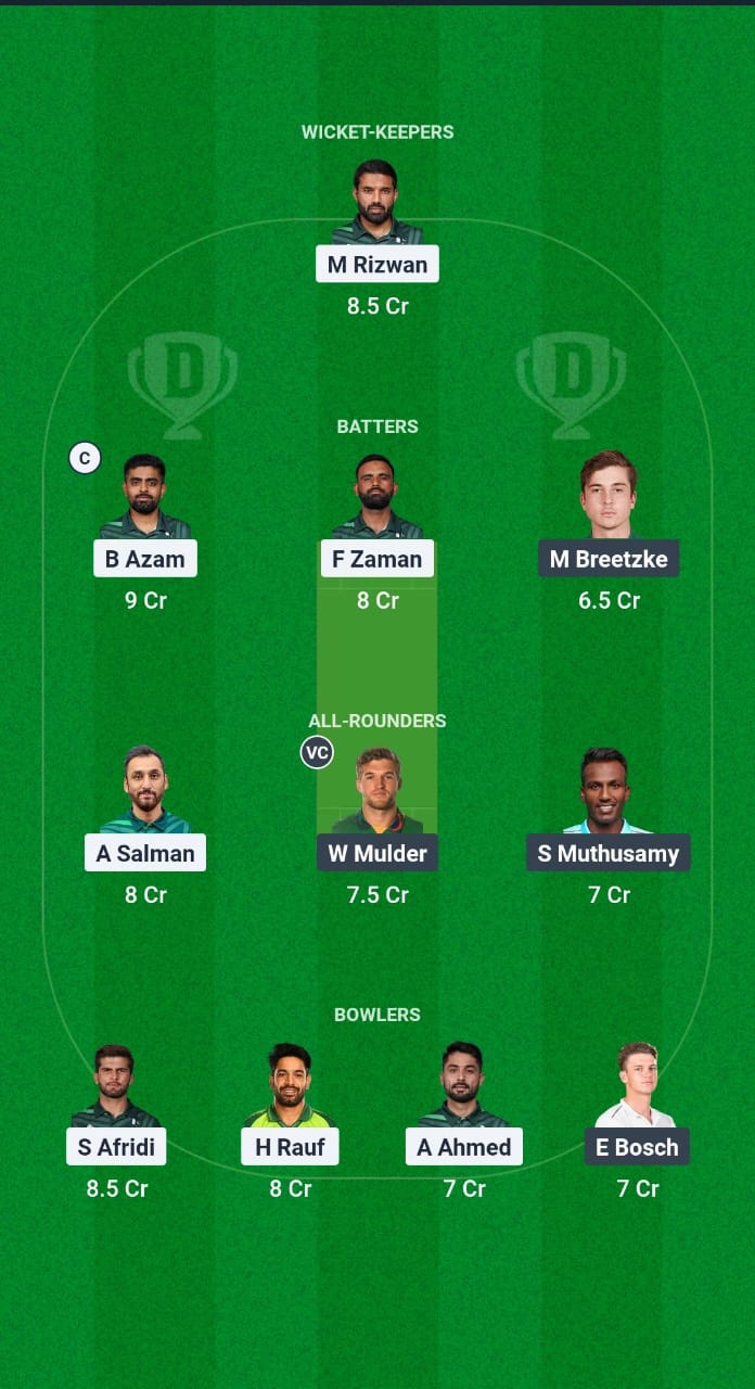 PAK vs SA Dream11 Prediction Fantasy Cricket Tips Dream11 Team ODI Tri-Series 2025 