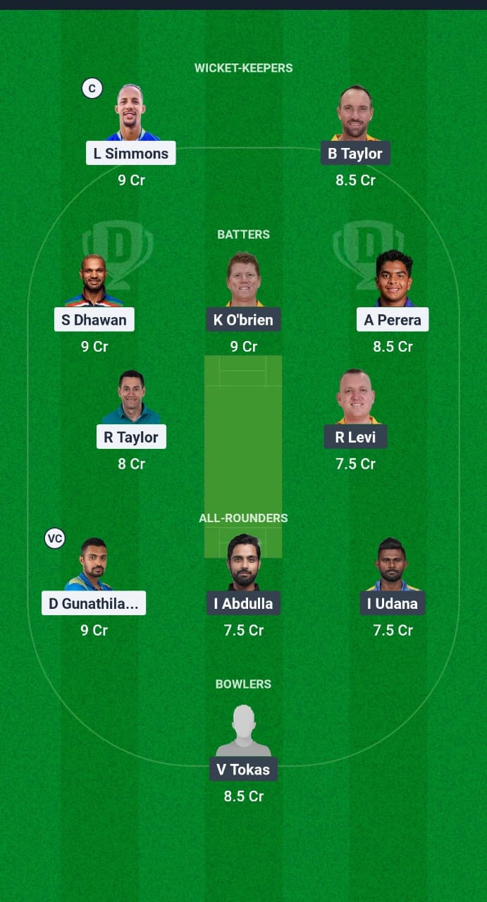 DLR vs DG Dream11 Prediction Fantasy Cricket Tips Dream11 Team Legends 90 - T20 2025 