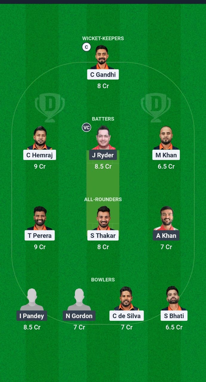 GJS vs PNS Dream11 Prediction Fantasy Cricket Tips Dream11 Team Legends 90 - T20 2025 