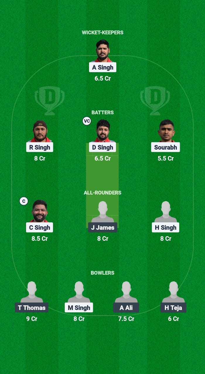 PWH vs RDS Dream11 Prediction Fantasy Cricket Tips Dream11 Team ECS T10 Malta 2025 