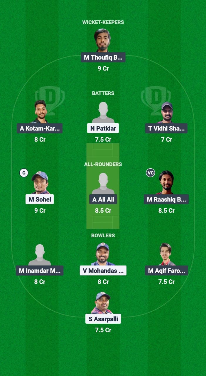 TGS vs SAS Dream11 Prediction Fantasy Cricket Tips Dream11 Team Kuwait Challengers League B T20 2024-25 