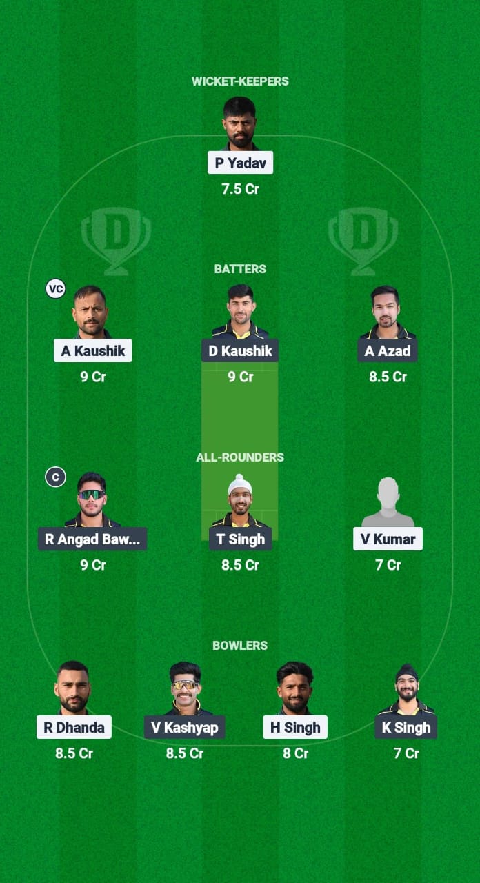 PJP vs TLT Dream11 Prediction Fantasy Cricket Tips Dream11 Team Chandigarh T20 2025 