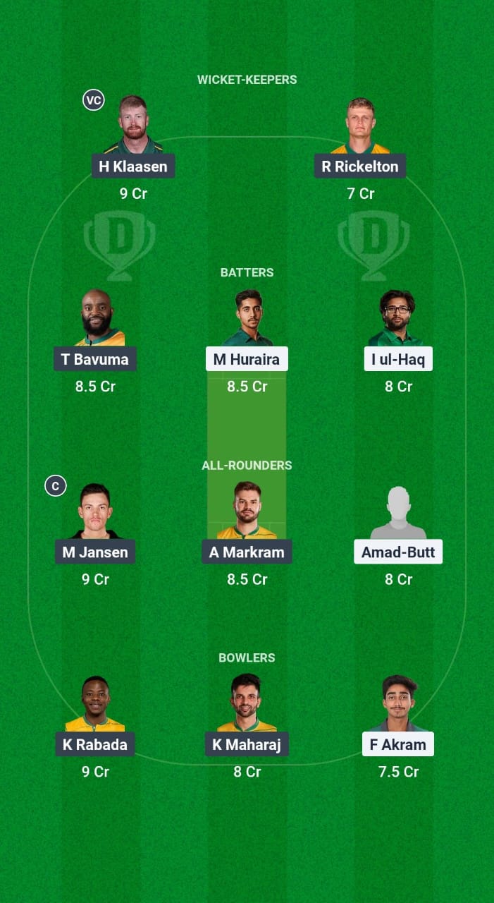 PK-A vs SA Dream11 Prediction Fantasy Cricket Tips Dream11 Team Practice Champions Cup OD 2025 