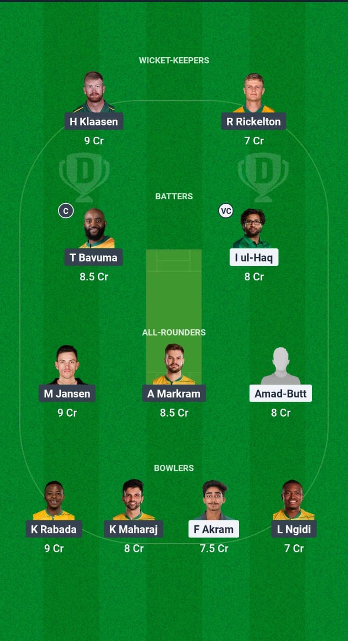 PK-A vs SA Dream11 Prediction Fantasy Cricket Tips Dream11 Team Practice Champions Cup OD 2025 