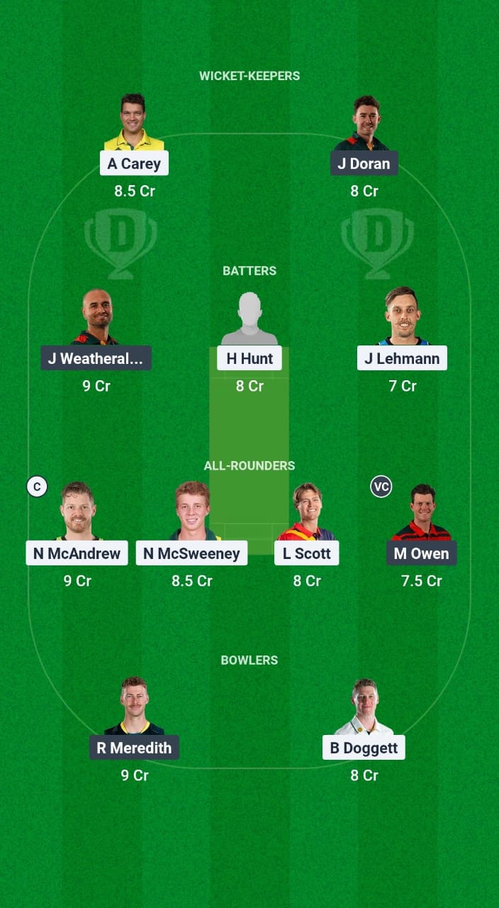 SAU vs TAS Dream11 Prediction Fantasy Cricket Tips Dream11 Team Australian Domestic Test 2024-25 