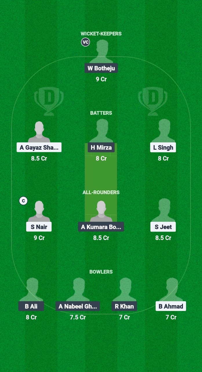 SBS vs KWM Dream11 Prediction Fantasy Cricket Tips Dream11 Team Kuwait Challengers League A T20 2025 