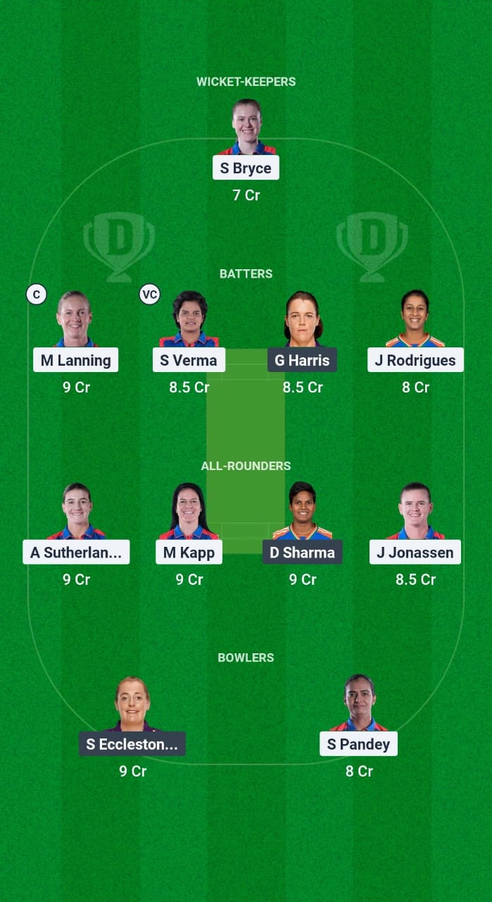 DEL-W vs UP-W Dream11 Prediction Fantasy Cricket Tips Dream11 Team WPL 2025 