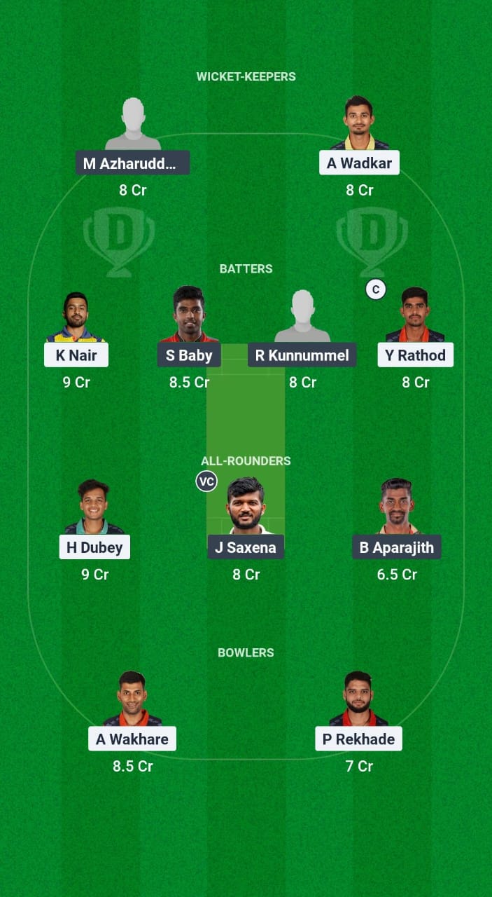 VID vs KER Dream11 Prediction Fantasy Cricket Tips Dream11 Team Indian Domestic Test Championship 2024-25 