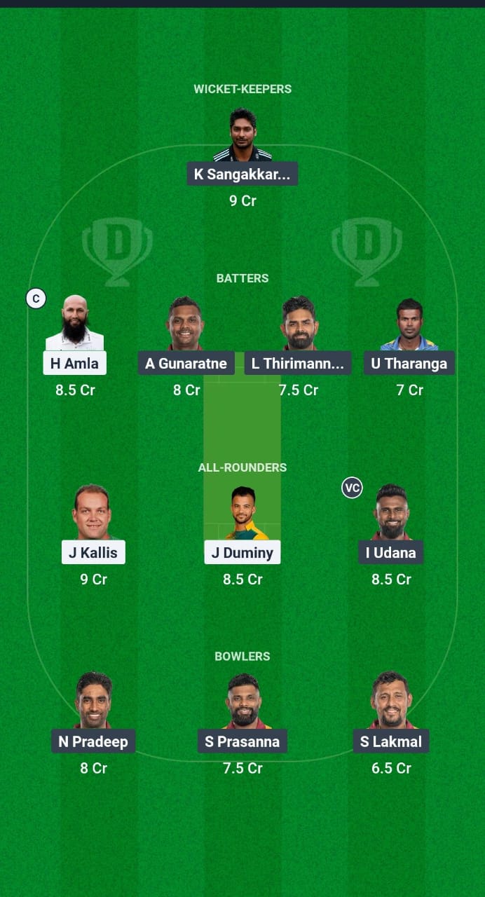 SAM vs SLM Dream11 Prediction Fantasy Cricket Tips Dream11 Team International Masters League T20 2025 