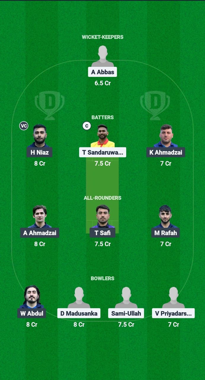 ACCB vs DRX Dream11 Prediction Fantasy Cricket Tips Dream11 Team European T10 Cricket League 2025 