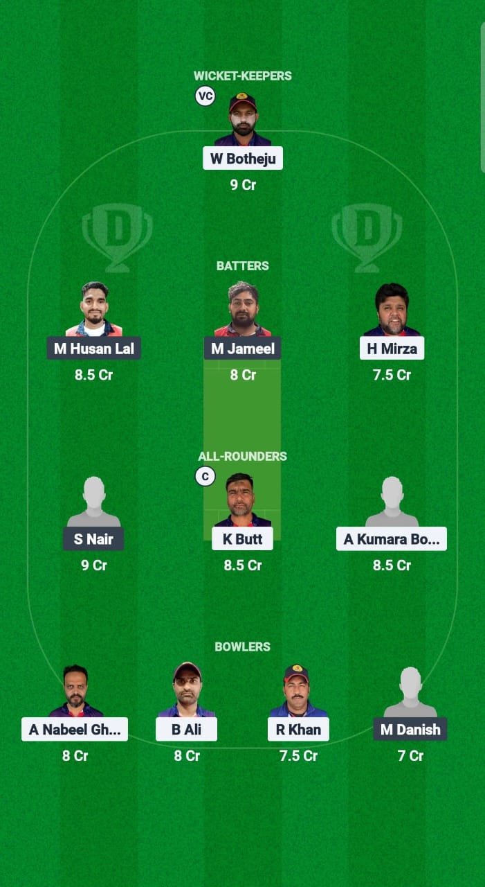 KWM vs SAF Dream11 Prediction Fantasy Cricket Tips Dream11 Team Kuwait Challengers League A T20 2025 