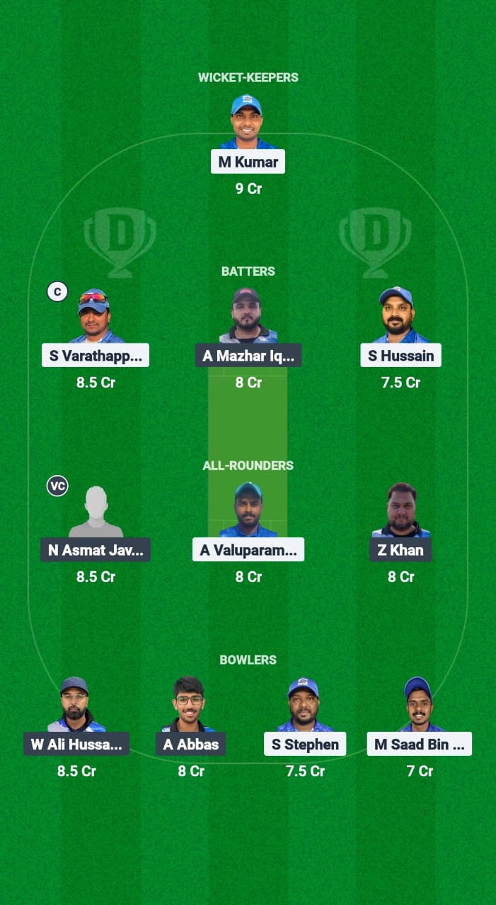 KRM vs MEC Dream11 Prediction Fantasy Cricket Tips Dream11 Team Kuwait Challengers League A T20 2025 