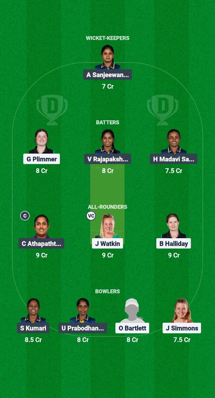 NZ-WXI vs SL-W Dream11 Prediction Fantasy Cricket Tips Dream11 Team Sri Lanka Women Tour of New Zealand 2025